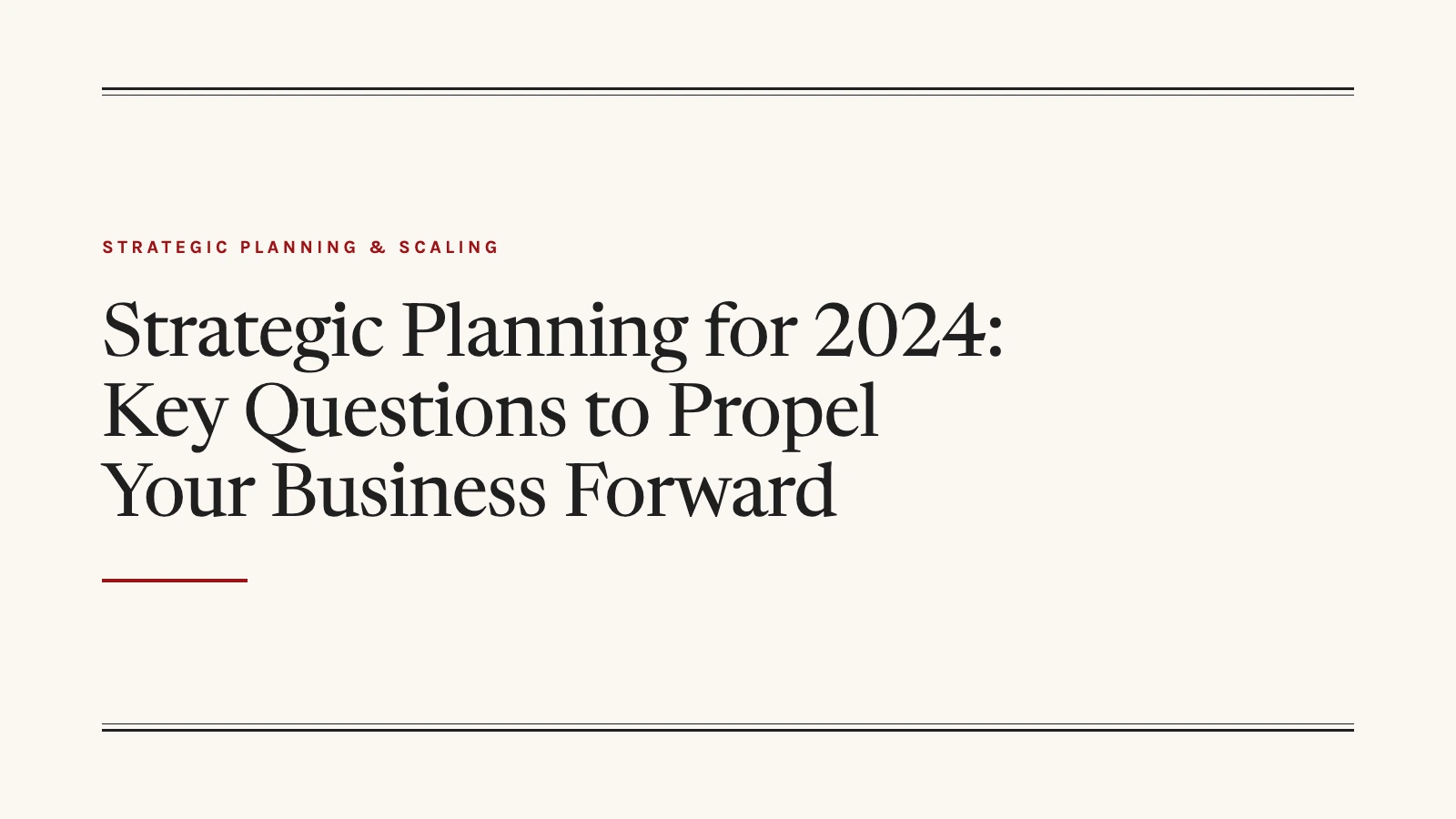 title graphic for a post on strategic planning questions for the year ahead