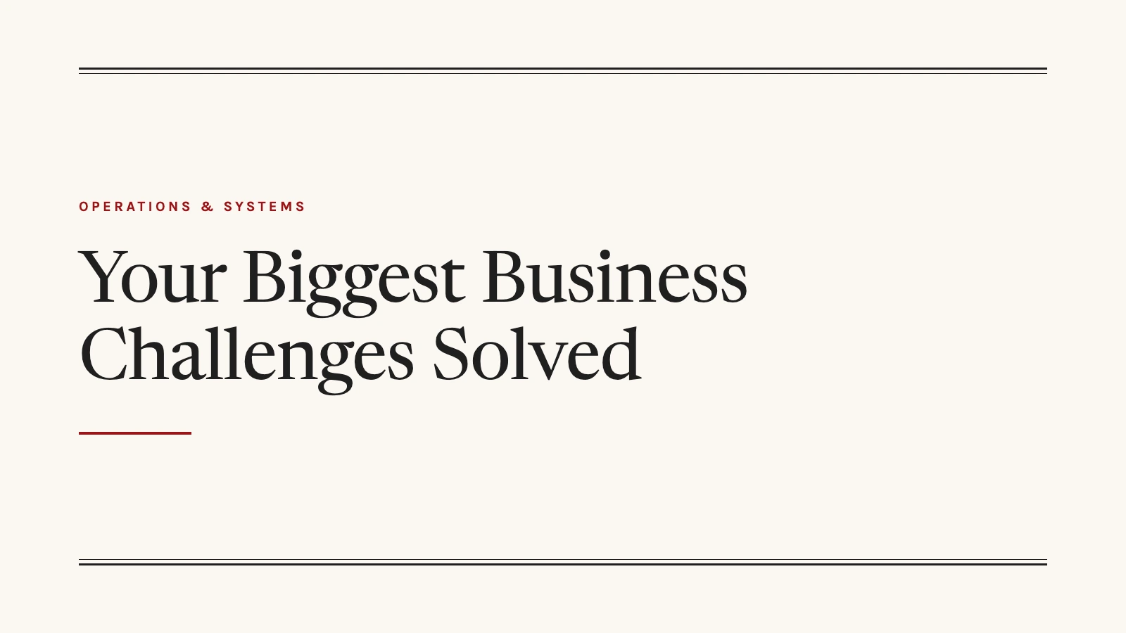 title graphic for a post on solving common business owner challenges